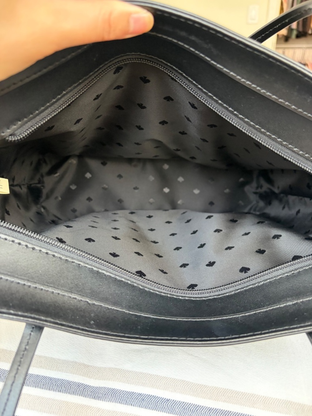 Kate Spade Felicity Street Karla Black Flower Dangle Tote - Picture 7 of 10
